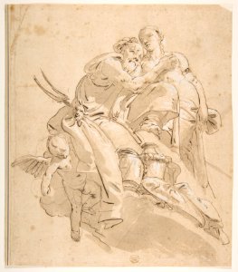 Marine Deity with Attendant Female Figure MET DP811870