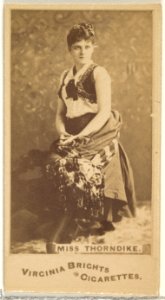 Miss Thorndike, from the Actors and Actresses series (N45, Type 1) for Virginia Brights Cigarettes MET DP830057
