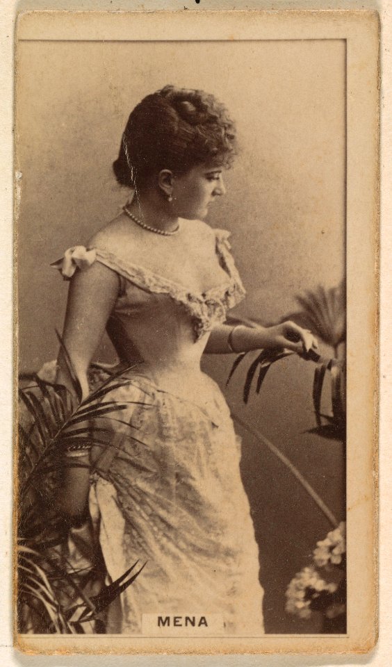 Mena, from the Actresses series (N245) issued by Kinney Brothers to promote Sweet Caporal Cigarettes MET DP859115