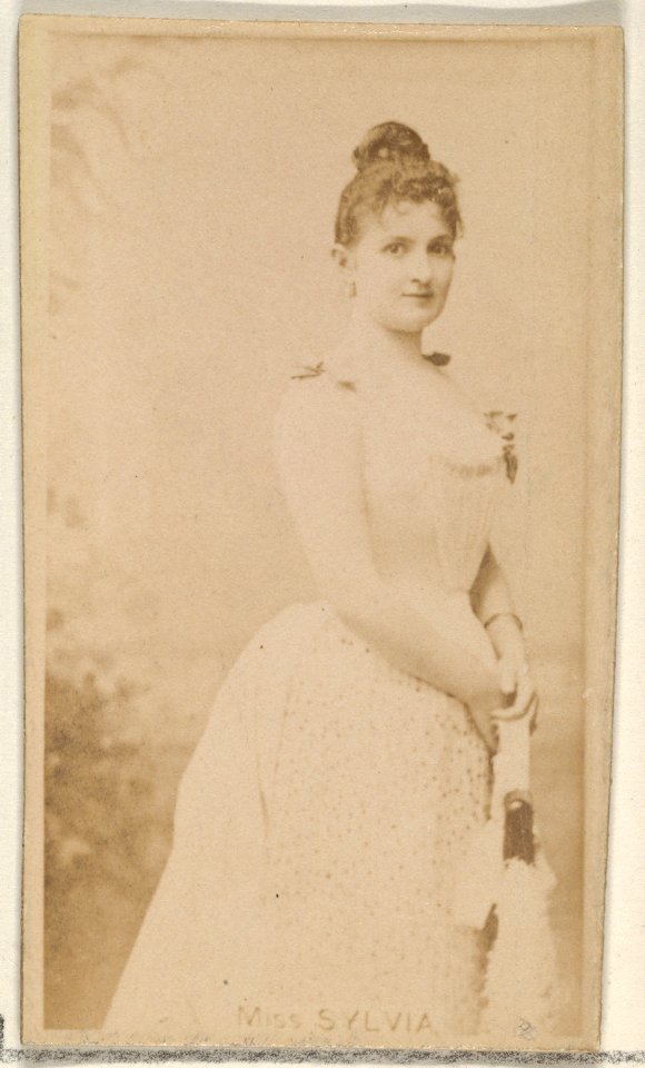 Miss Sylvia, from the Actors and Actresses series (N45, Type 8) for Virginia Brights Cigarettes MET DP831627