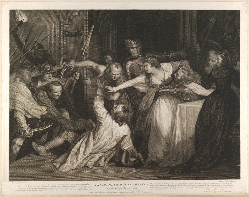 Mary, Queen of Scots witnessing the murder of David Rizzio MET DP853017