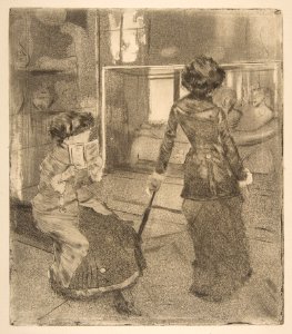 Mary Cassatt at the Louvre- The Etruscan Gallery MET DP817191