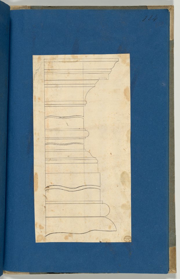 Moldings for Gothic Library Bookcase, from Chippendale Drawings, Vol. II MET DP-14176-110