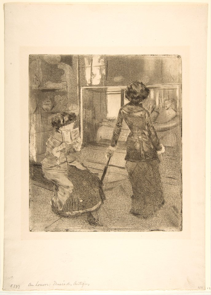 Mary Cassatt at the Louvre- The Etruscan Gallery MET DP817192