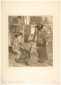 Mary Cassatt at the Louvre- The Etruscan Gallery MET DP817192
