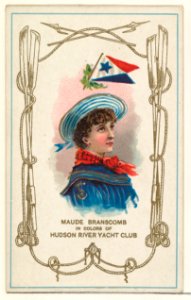 Maude Branscomb in Colors of Hudson River Yacht Club, from the Yacht Colors of the World series (N140) issued by Duke Sons & Co. to promote Honest Long Cut Tobacco MET DP865740
