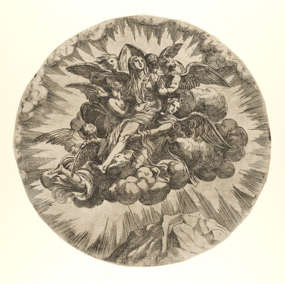 Mary Magdalen carried to Heaven MET DP854626