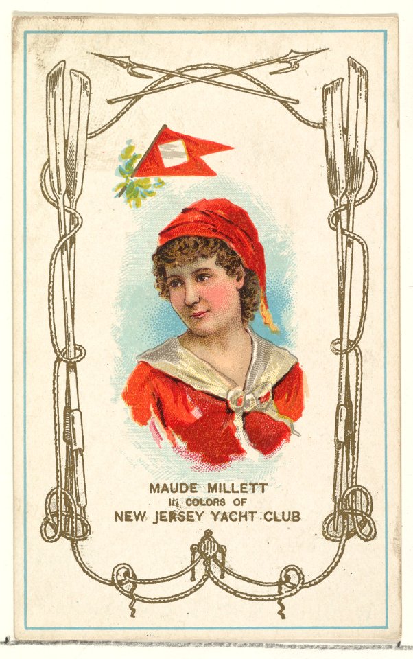 Maude Millett in Colors of New Jersey Yacht Club, from the Yacht Colors of the World series (N140) issued by Duke Sons & Co. to promote Honest Long Cut Tobacco MET DP865732