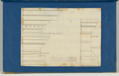 Moldings for Library Bookcase, from Chippendale Drawings, Vol. II MET DP-14176-004