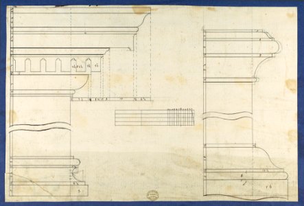 Moldings for Gothic Library Bookcase, from Chippendale Drawings, Vol. II MET DP118257