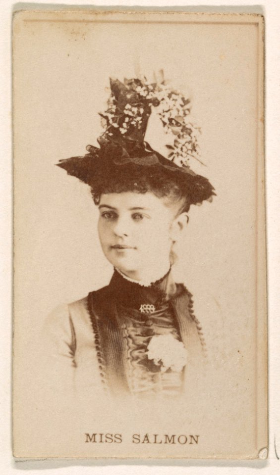 Miss Salmon, from the Actresses series (N245) issued by Kinney Brothers to promote Sweet Caporal Cigarettes MET DP859511