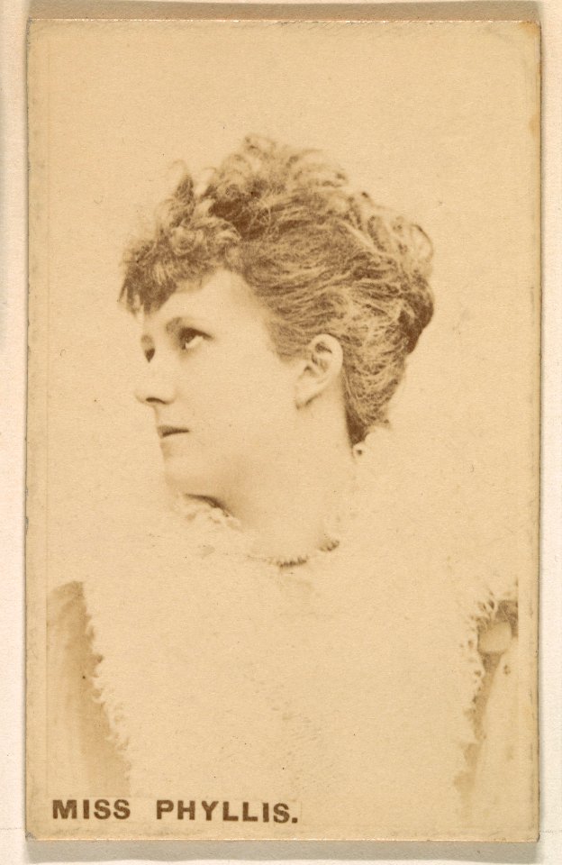 Miss Phyllis, from the Actresses series (N246), Type 1, issued by Kinney Brothers to promote Sporting Extra Cigarettes MET DP860014