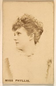 Miss Phyllis, from the Actresses series (N246), Type 1, issued by Kinney Brothers to promote Sporting Extra Cigarettes MET DP860014