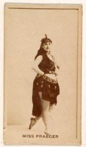 Miss Praeger, from the Actresses series (N245) issued by Kinney Brothers to promote Sweet Caporal Cigarettes MET DP859333