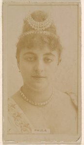 Miss Paula, from the Actresses series (N245) issued by Kinney Brothers to promote Sweet Caporal Cigarettes MET DP859305