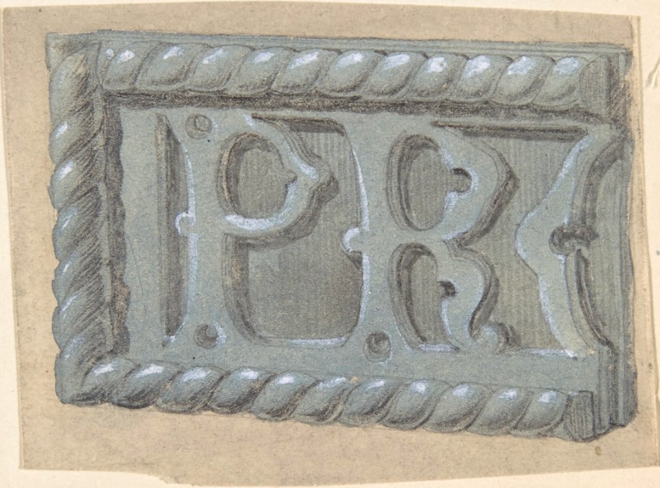Metal Object, with Initials "PR", for Church MET DP806798