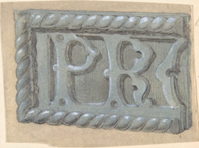 Metal Object, with Initials "PR", for Church MET DP806798