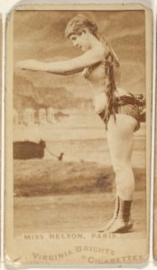 Miss Nelson, Paris, from the Actors and Actresses series (N45, Type 1) for Virginia Brights Cigarettes MET DP830497