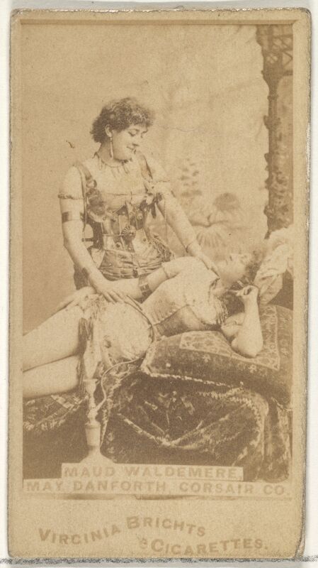 Maud Waldemere and May Danforth, Corsair Co., from the Actors and Actresses series (N45, Type 1) for Virginia Brights Cigarettes MET DP830091