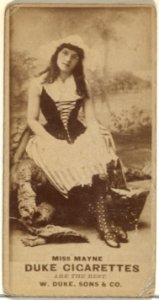 Miss Mayne, from the Actors and Actresses series (N145-7) issued by Duke Sons & Co. to promote Duke Cigarettes MET DP840459