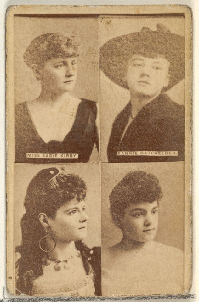 Miss Sadie Kirby- Fannie Batchelder, from the Actors and Actresses series (N45, Type 4) for Virginia Brights Cigarettes MET DP831065