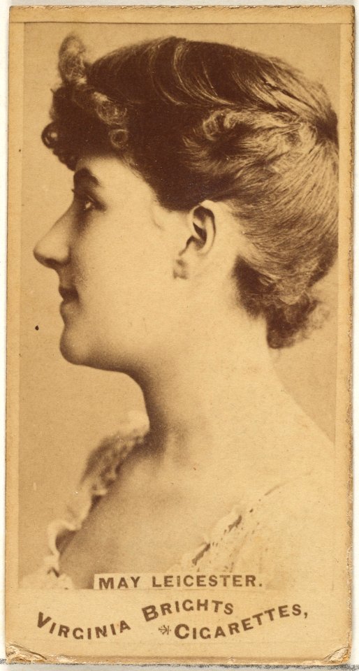 May Leicester, from the Actors and Actresses series (N45, Type 1) for Virginia Brights Cigarettes MET DP829782