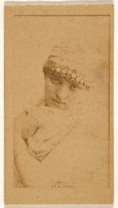 Miss Van Dyk, from the Actresses series (N245) issued by Kinney Brothers to promote Sweet Caporal Cigarettes MET DP859759