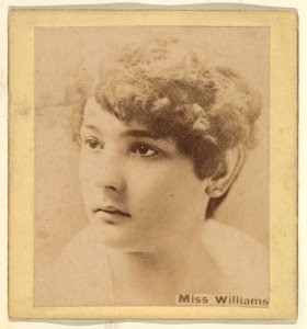 Miss Williams, from the Actresses series (N246), Type 2, issued by Kinney Brothers to promote Sporting Extra Cigarettes MET DP860114
