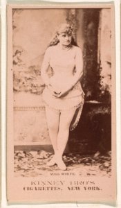Miss White, from the Actresses series (N245) issued by Kinney Brothers to promote Sweet Caporal Cigarettes MET DP859972