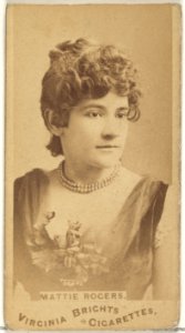 Mattie Rogers, from the Actors and Actresses series (N45, Type 1) for Virginia Brights Cigarettes MET DP829902