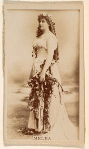 Miss Melba, from the Actresses series (N245) issued by Kinney Brothers to promote Sweet Caporal Cigarettes MET DP859102