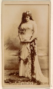 Miss Melba, from the Actresses series (N245) issued by Kinney Brothers to promote Sweet Caporal Cigarettes MET DP859103
