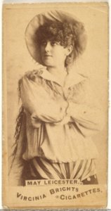 May Leicester, from the Actors and Actresses series (N45, Type 1) for Virginia Brights Cigarettes MET DP829783