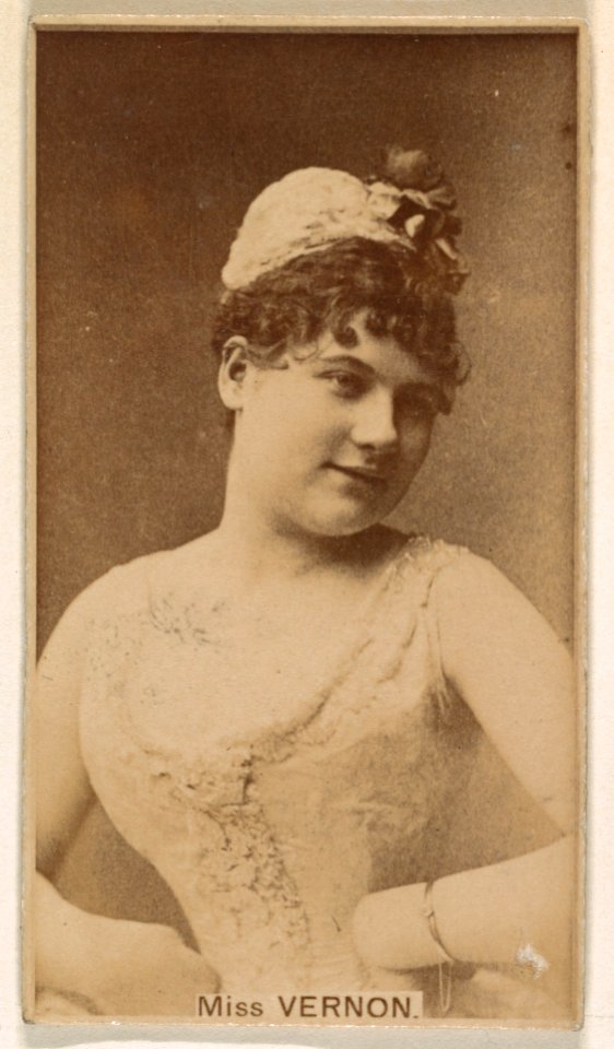 Miss Vernon, from the Actresses series (N245) issued by Kinney Brothers to promote Sweet Caporal Cigarettes MET DP859776