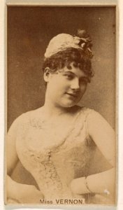 Miss Vernon, from the Actresses series (N245) issued by Kinney Brothers to promote Sweet Caporal Cigarettes MET DP859776