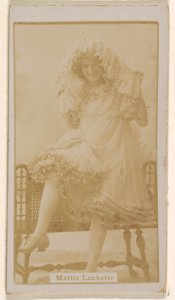 Mattie Lockette, from the Actresses series (N245) issued by Kinney Brothers to promote Sweet Caporal Cigarettes MET DP859008