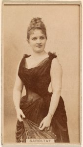 Miss Saroltat, from the Actresses series (N245) issued by Kinney Brothers to promote Sweet Caporal Cigarettes MET DP859531