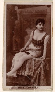 Miss Torella, from the Actresses series (N245) issued by Kinney Brothers to promote Sweet Caporal Cigarettes MET DP859729