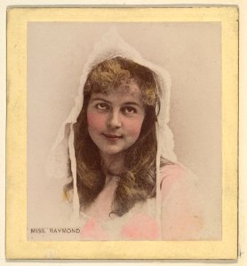 Miss Raymond, from the Actresses series (N246), Type 2, issued by Kinney Brothers to promote Sporting Extra Cigarettes MET DP860083