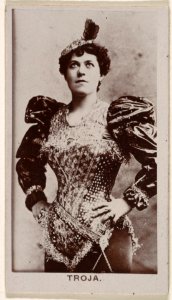 Miss Troja, from the Actresses series (N245) issued by Kinney Brothers to promote Sweet Caporal Cigarettes MET DP859735