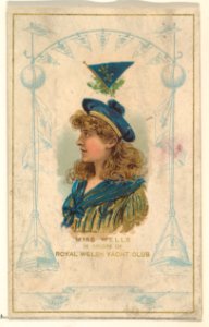 Miss Wells in Colors of Royal Welsh Yacht Club, from the Yacht Colors of the World series (N140) issued by Duke Sons & Co. to promote Honest Long Cut Tobacco MET DP865763