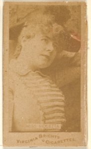 Miss Violetta, from the Actors and Actresses series (N45, Type 1) for Virginia Brights Cigarettes MET DP830530