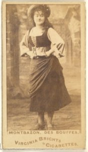 Montbazon, Des Bouffes, from the Actors and Actresses series (N45, Type 1) for Virginia Brights Cigarettes MET DP829894