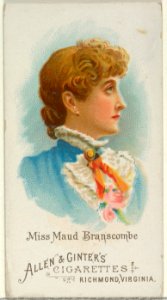 Miss Maud Branscombe, from World's Beauties, Series 1 (N26) for Allen & Ginter Cigarettes MET DP838053