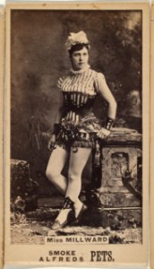 Miss Millward, from the Actresses series (N671), promoting Alfreds Pets Tobacco MET DPB869998