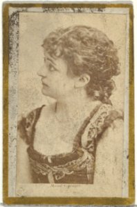 Maud, from the Actresses and Celebrities series (N60, Type 2) promoting Little Beauties Cigarettes for Allen & Ginter brand tobacco products MET DP839472