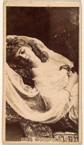 Miss Woodford, from the Actresses series (N245) issued by Kinney Brothers to promote Sweet Caporal Cigarettes MET DP859891