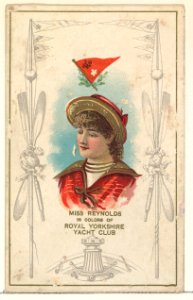 Miss Reynolds in Colors of Royal Yorkshire Yacht Club, from the Yacht Colors of the World series (N140) issued by Duke Sons & Co. to promote Honest Long Cut Tobacco MET DP865747