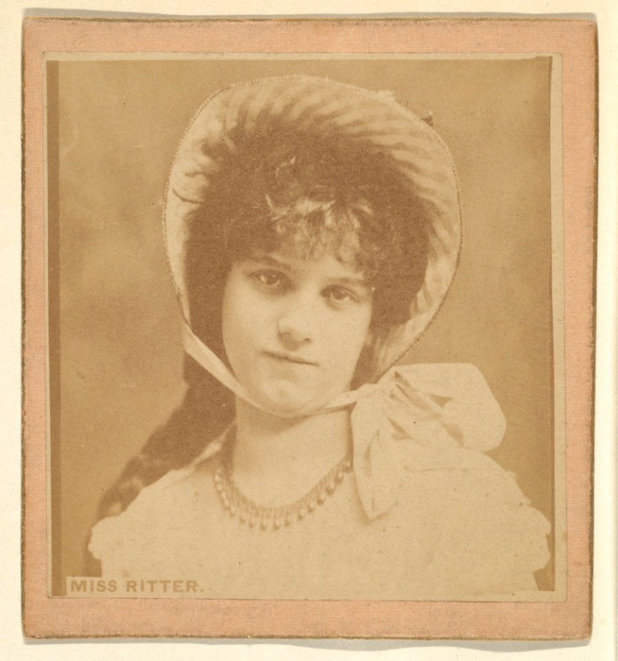 Miss Ritter, from the Actresses series (N246), Type 2, issued by Kinney Brothers to promote Sporting Extra Cigarettes MET DP860112