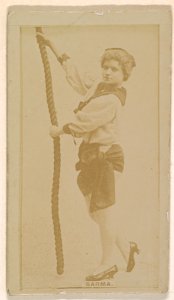 Miss Sarma, from the Actresses series (N245) issued by Kinney Brothers to promote Sweet Caporal Cigarettes MET DP859530